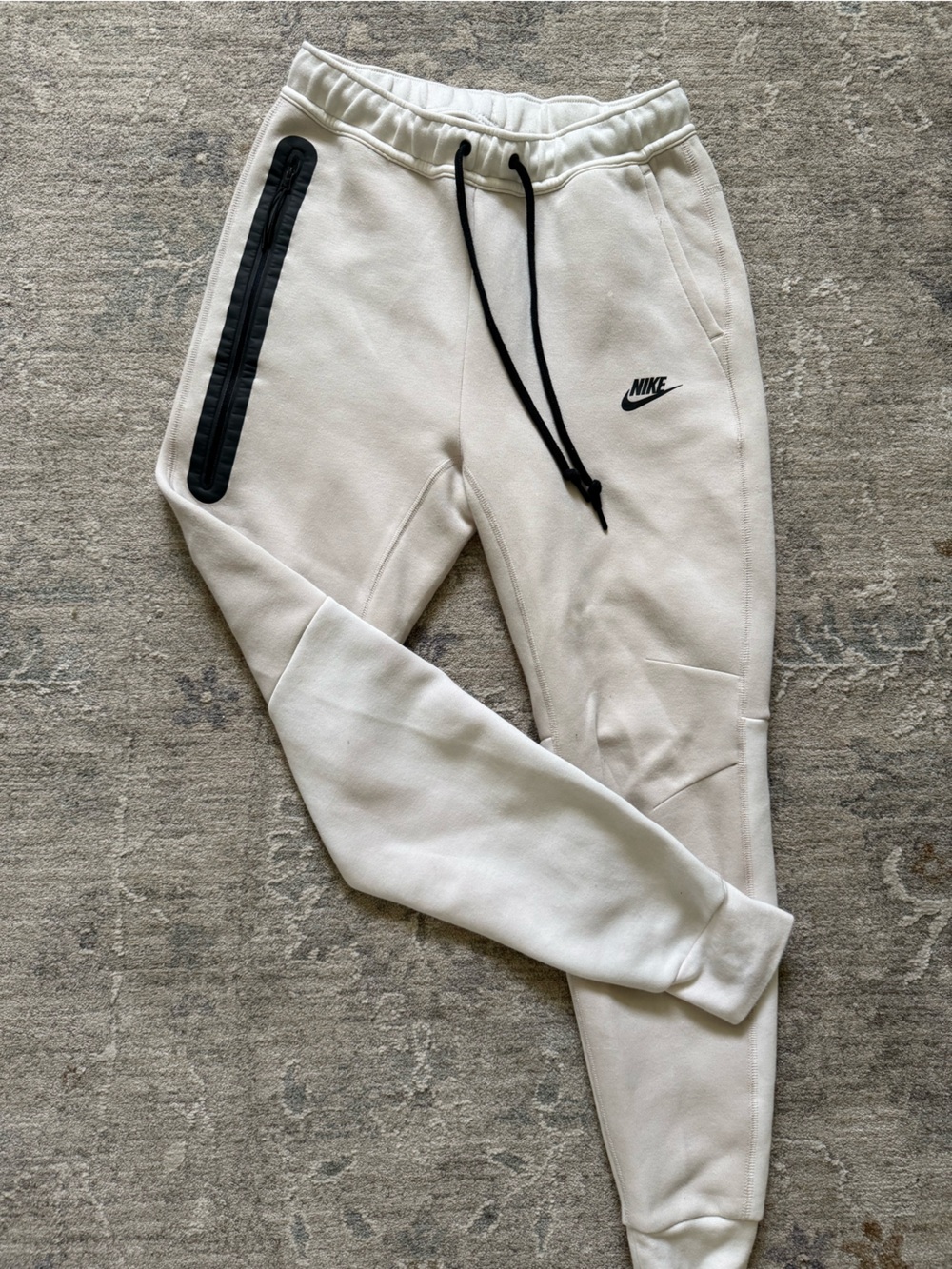 Nike Tech Cream Sweatpants with Black Trim